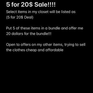 🤑5 for 20 Sale🤑